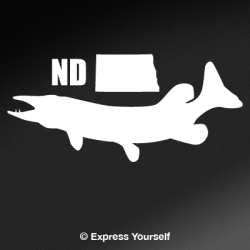 ND Northern Pike State Fish Decal