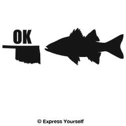 OK White Bass State Fish Decal