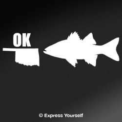 OK White Bass State Fish Decal