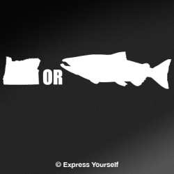 OR Chinook Salmon State Fish Decal