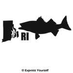 RI Striped Bass State Fish Decal