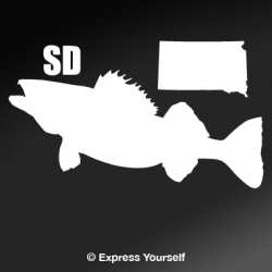 SD Walleye State Fish Decal