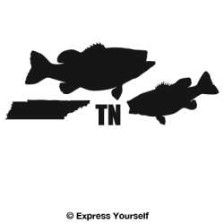 TN Large & Small Mouth Bass State Fish Decal