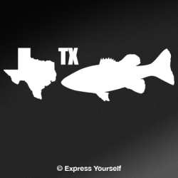 TX Guadelupe Bass State Fish Decal