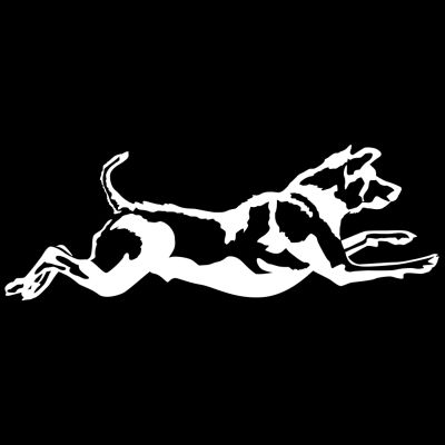 Leaping Lab Hunting Dog Decal