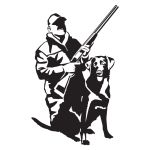 Duck Hunter and Lab Decal