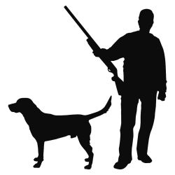 Hunter and Labrador Decal