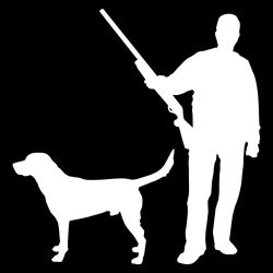 Hunter and Labrador Decal