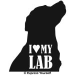 I Love My Lab Decal