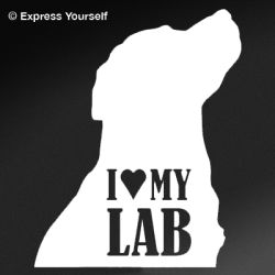 I Love My Lab Decal