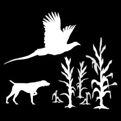 Pointer and Rooster Decal