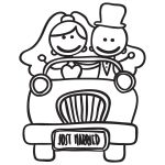 Bride Groom Just Married Wall Decal