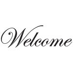 Welcome Door Script Wall Decal