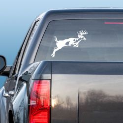 Leaping Whitetail Deer Decal