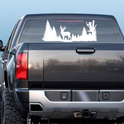 Clear Shot Whitetail Deer Mural Decal