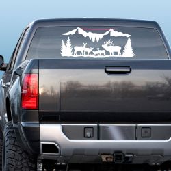 High Country Harem Elk Mural Decal