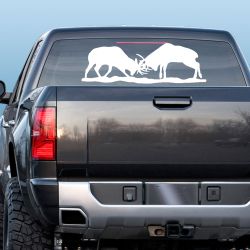 Elk Battle Mural Decal