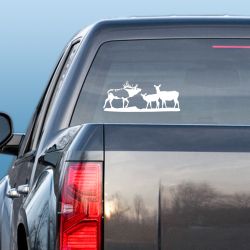 Bull Elk and Gang Decal