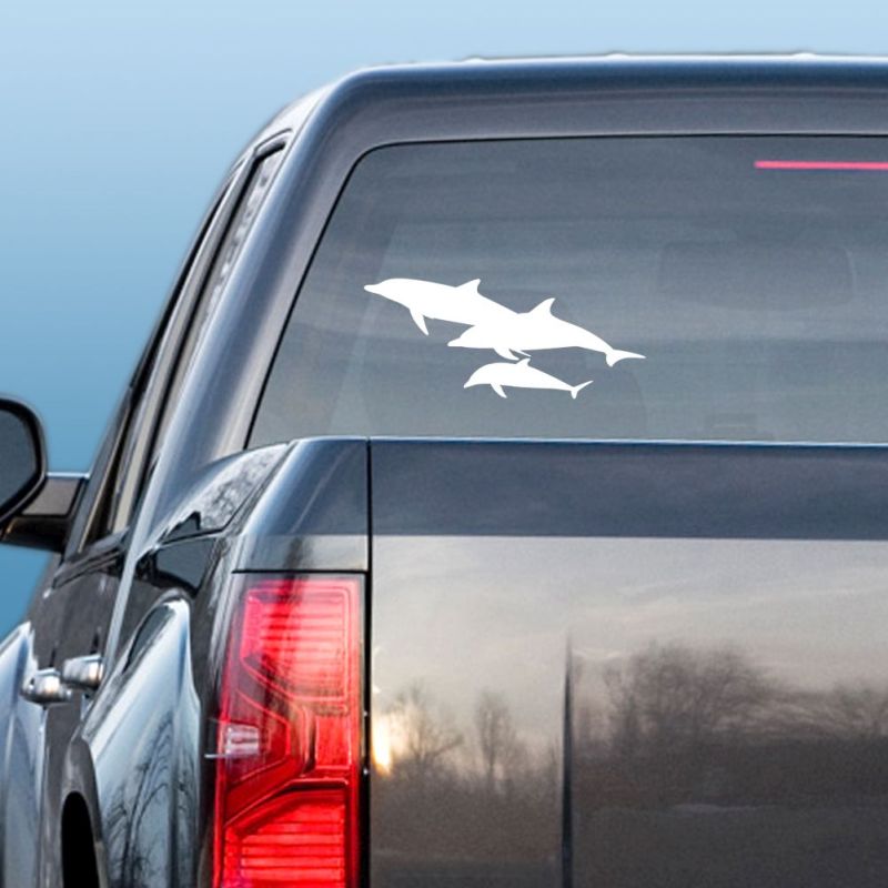 Dolphin Family Pod Saltwater Fishing Decal