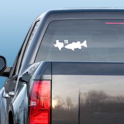 TX Guadelupe Bass State Fish Decal