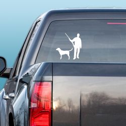 Hunter and Labrador Decal