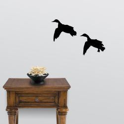 2 Mallards Comin' In Wall Decal