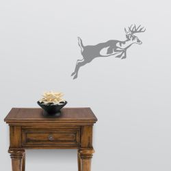 Leaping Whitetail Deer Wall Decal