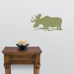 Feeding Moose Wall Decal