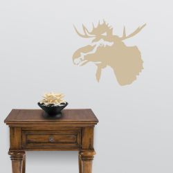 Moose Head Detail Wall Decal