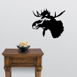 Moose Head Detail Wall Decal