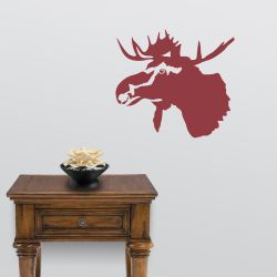 Moose Head Detail Wall Decal