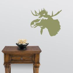 Moose Head Detail Wall Decal