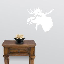 Moose Head Detail Wall Decal