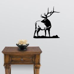 Looking Back Bull Elk Wall Decal