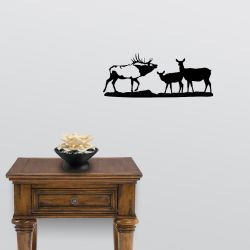 Bull Elk and Gang Wall Decal