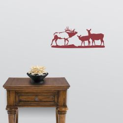 Bull Elk and Gang Wall Decal