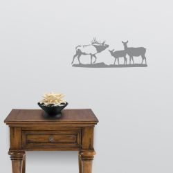 Bull Elk and Gang Wall Decal