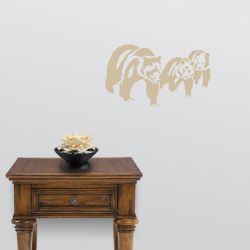 Mother Grizzly and Cubs Wall Decal