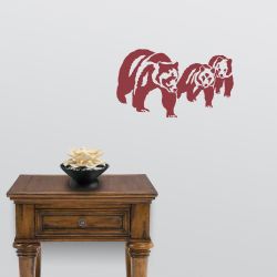 Mother Grizzly and Cubs Wall Decal