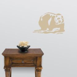 Grizzly in the Stream Wall Decal