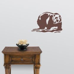 Grizzly in the Stream Wall Decal