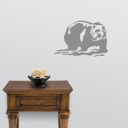 Grizzly in the Stream Wall Decal