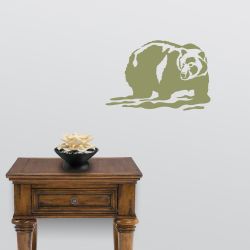 Grizzly in the Stream Wall Decal