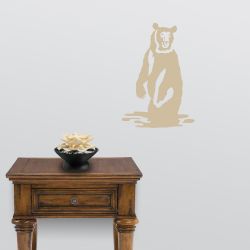 Detailed Grizzly Standing Wall Decal