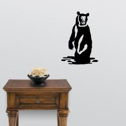 Detailed Grizzly Standing Wall Decal