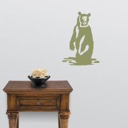 Detailed Grizzly Standing Wall Decal