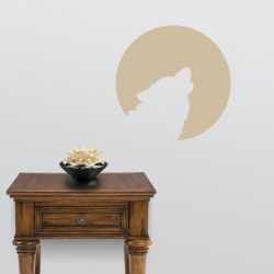 Howling at the Moon Wolf Wall Decal