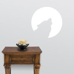 Howling at the Moon Wolf Wall Decal