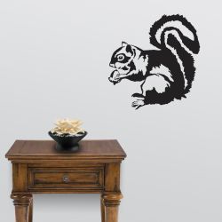 Squirrel with Acorn Decal