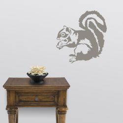 Squirrel with Acorn Decal